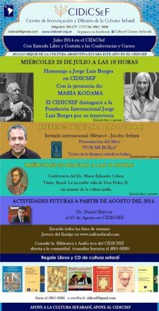 Julio en CIDICSEF – Programación