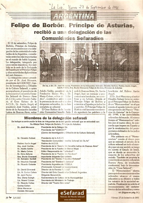 esefarad_laluz1 La Luz, viernes 27 de septiembre de 1991