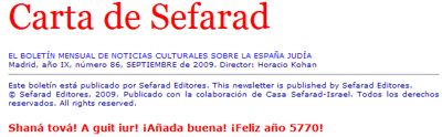 Carta de Sefarad Carta de Sefarad