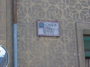 Rótulo de la calle Barrionuevo