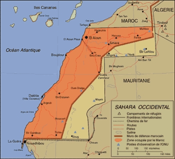 Mapa sahara español