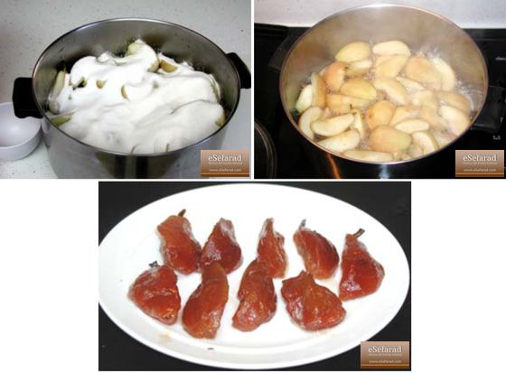 Dulce de pera: Preparación y plato terminado