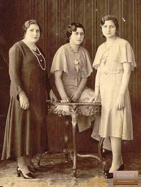 Studio photograph of a Moroccan-born mother with two of her Argentine-born daughters, c. 1929. Institution: Adriana Mariel Brodsky