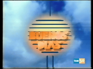 Carta de ajuste con la cabecera del informativo "Buenos Días", embrión del Telediario de la mañana.