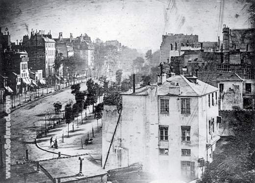 transito_01 Boulevard du Temple (Louis Daguerre, 1838).