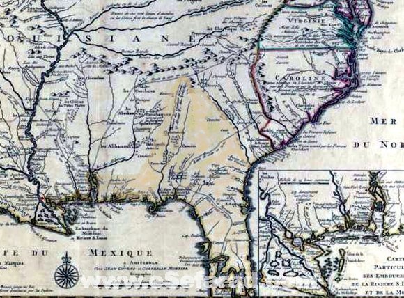 Spain claimed all of the Chattahoochee River Basin until 1745, when it has lost a war with Great Britain.Credit: Hargrett Rare Map Collection - University of Georgia