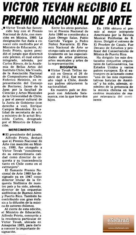 Recorte de diario de Chile