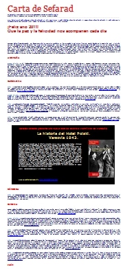 carta de sefarad enero 2011