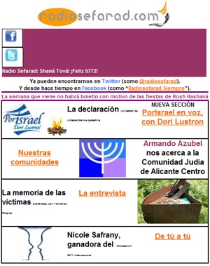 Radio Sefarad - Shana Tova 5772