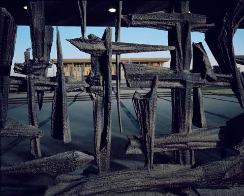 The Palombo Gate at the entrance to the Knesset Plaza
