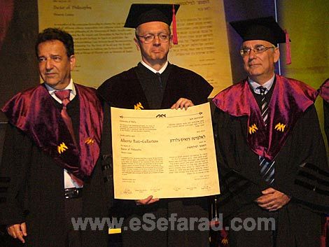 Gallardón, en el acto de la condecoración en la universidad de Haifa. | S. E.