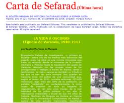 Carta de Sefarad - Ultima Hora - dic 2009