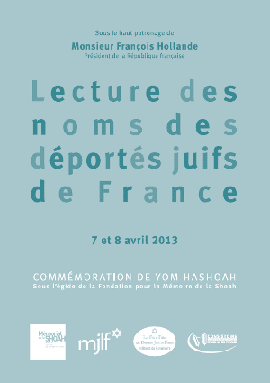 COMMEMORATION DE YOM HASHOAH