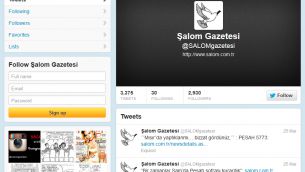 Several thousand followers read Salom’s Ladino Twitter feed. (Screenshot)