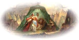 Yudit kon la kavesa de Holofernes, en el kampo del enemigo. Johann Baptist Enderle, 1725-1798