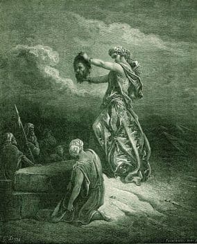 Yudit, amostrando la kavesa de Holofernes en Betulia. Gustave Doré, 1832-1883