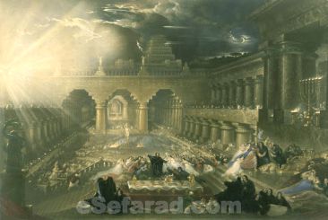 El pranso de Belshazar. John Martin, 1826