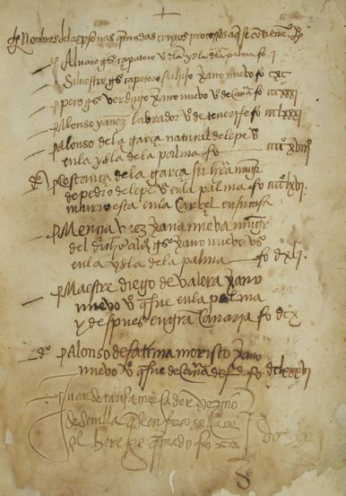 Auto de fe 24 de Febrero de 1526 en Las Palmas de Gran Canaria.Relación de quemados.