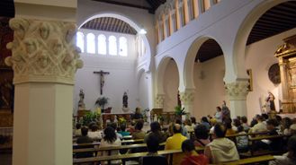 Interior de la antigua Sinagoga Mayor, ubicada en el barrio judío, y actualmente Convento del Corpus Christi. / Juan Martín