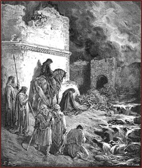 "… i vide ke las paredes de Yerushalayim estavan undidas i sus puertas konsumadas por el fuego. … les dishe: estash viendo la detresa en lakuala estamos, ke Yerushalayim esta dezierta, i sus puertas konsomadas por el fuego: veni, i edifiaremos la pared de Yerushalayim, i no estaremos maz en oprobio".