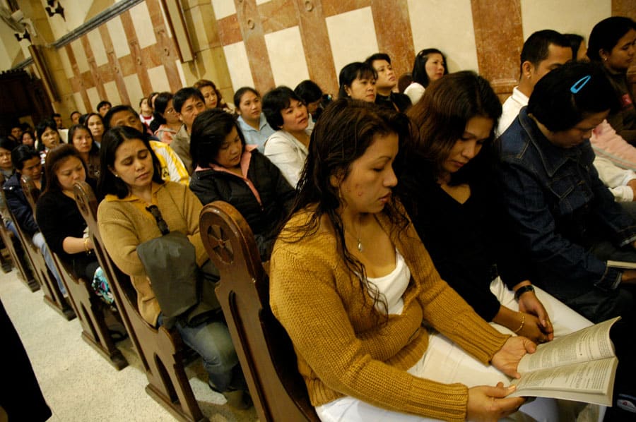 Trabajadores filipinos en Tel Aviv