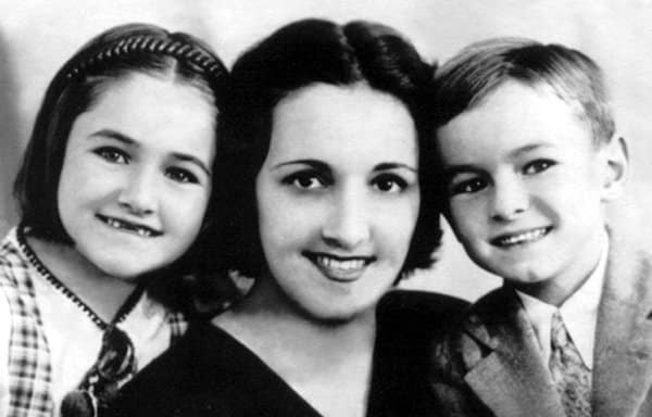 In the Dominican Republic, Doreen Carvajal’s grandmother Angela Chacón with her son, Arnoldo Carvajal, the author’s father, and his sister, Eugenia.