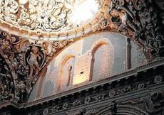 Arquillos de la antigua sinagoga encontrados en la iglesia de Santa María la Blanca.
