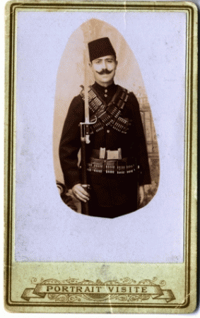 Photograph of Sephardic Ottoman soldier Ephraim (Ben) Varon. Courtesy of Jack Varon.