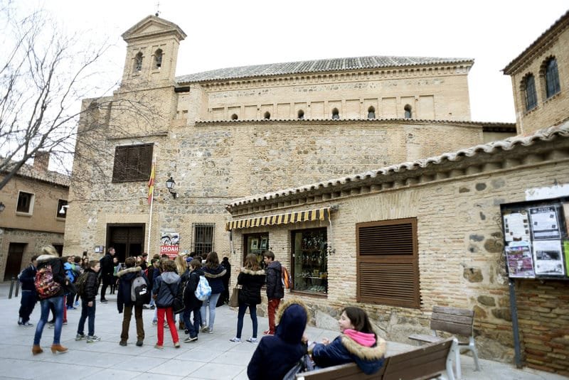Children gather outside the El Transito synagogue and Sephardic Museum in Toledo, Spain. Founded in 1357, the synagogue was converted into a church following the expulsion of the Jews from Spain in 1492. Spain is now preparing to pass a law that would allow the descendants of the expelled Jews receive Spanish citizenship. Gerard Julien/AFP/Getty Images