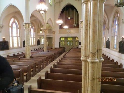 The magnificent Gothic sanctuary of Mikve Israel in Savannah, GA