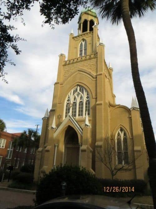 Congregtion Mikve Israel. The Gothic Revival building is on the National Register of Historic Places.
