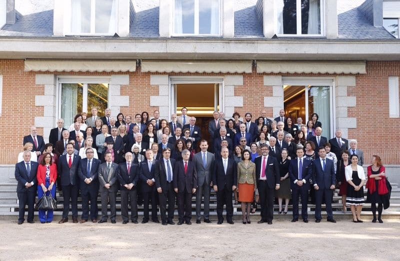 Foto oficial de la audiencia con el Rey Felipe VI en el Palacio de la Zarzuela