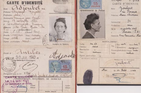 Documento de identidad de Mazalto Adjoubel née Amram, quien en 1943 pasó a llamarse Joubert debido a la persecución de las fuerzas de Hitler. / MICHEL AZARIA.