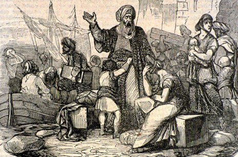 Ilustración que muestra la expulsión de los judíos tras el Edicto de Granada de 1492./MOLINA.