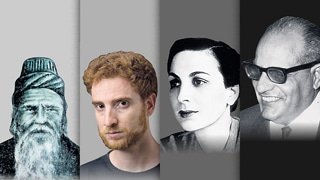 De izq. a der.: Rabino Shalom Shabazi; poeta, autor y músico Shimon Adaf; escritora Jacqueline Kahanoff; y el autor Mordejai Tabib. Todos con origen judío-mizrají.