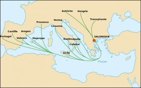 La diáspora judía a Salónica, después de 1492