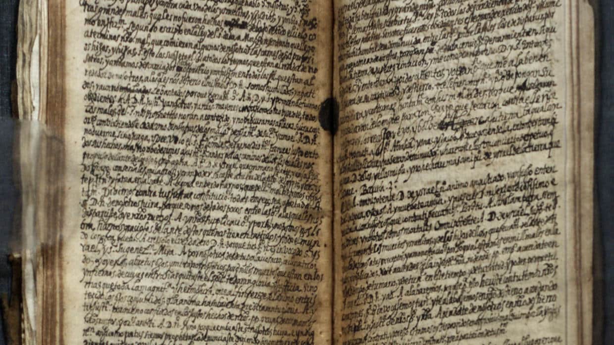 Este manuscrito de Luis de Carvajal, "El Mozo", será exhibido en el Museo de la Sociedad Histórica de Nueva York. NOTIMEX/FOTO/ESPECIAL/COR/ACE