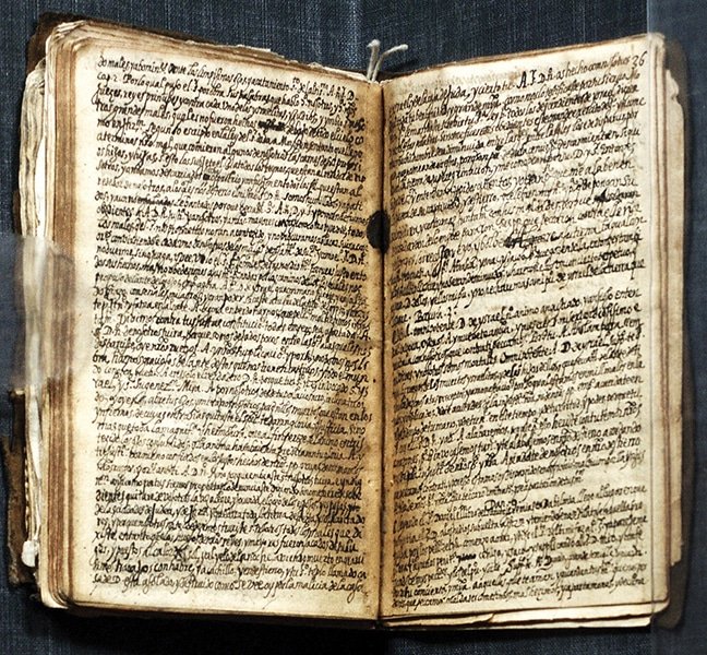 A page from the 1595 memoir of Luis de Carvajal th e Younger, who was burned at the Inquisition stake.