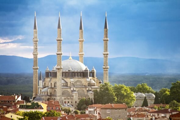 A view from Selimiye Mosque, Edirne, northwestern Turkey. (Getty Images)