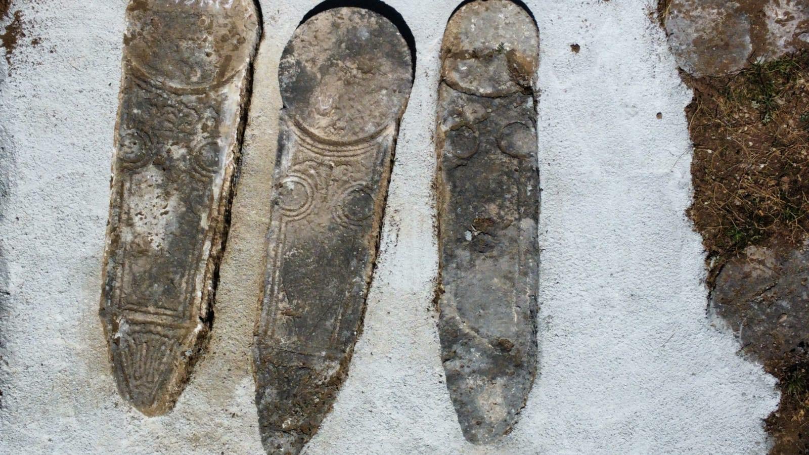 The tombs of three celebrated 17th- and 18th-century rabbis — Jacob Ben Malca, Hasday Almosnino and Jacob Marrache — rediscovered after more than 60 years at a cemetery in Tétouan in northern Morocco. Credit: Alberto Hayon.