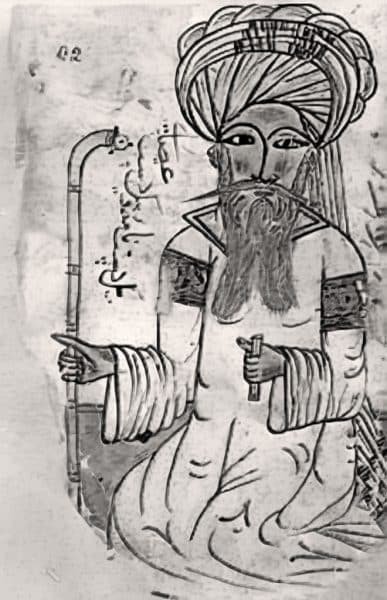 Ibn Sina, tal como aparece en el manuscrito medieval Sutilezas de la verdad , 1271. Fuente: Wikipedia