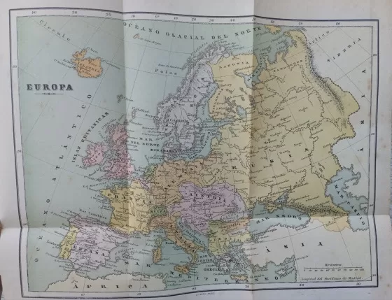 Mapa en la edición española de 1906