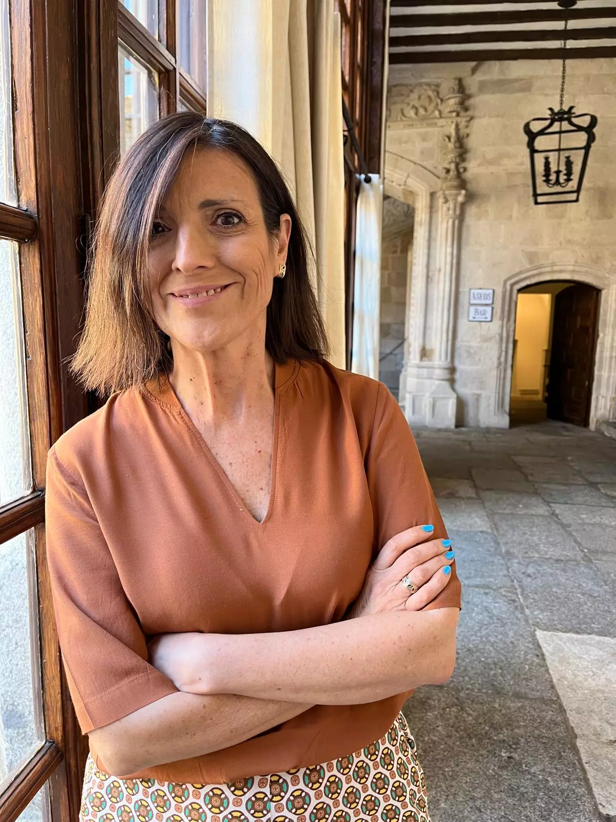 Marta Puig, en el parador de Zamora. / CEDIDA