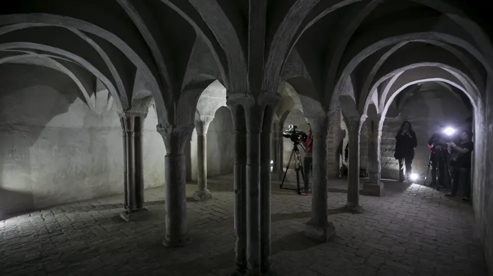 Baños judíos en el sótano del edificio de viviendas de la calle Coso 126-132 de Zaragoza.  Guillermo Mestre