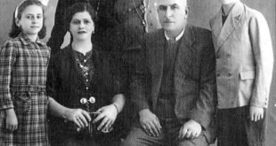 Nissim y Rachel Hasson con sus hijos, Fanny, Bellina, Fortuna y Haim. Rhodes, alrededor de 1935