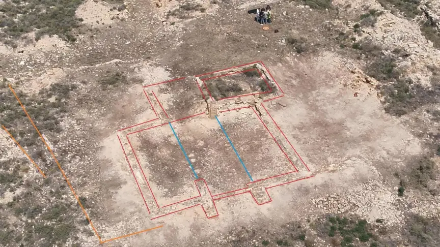 Zona de trabajo en el pueblo viejo de Belchite. Ayuntamiento de Belchite