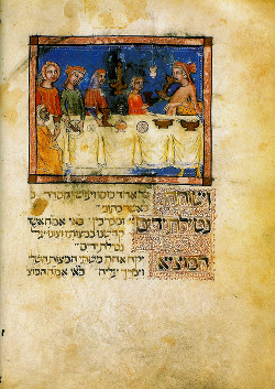 Una joven misteriosa en la mesa del Séder (Hagadá de Sarajevo)