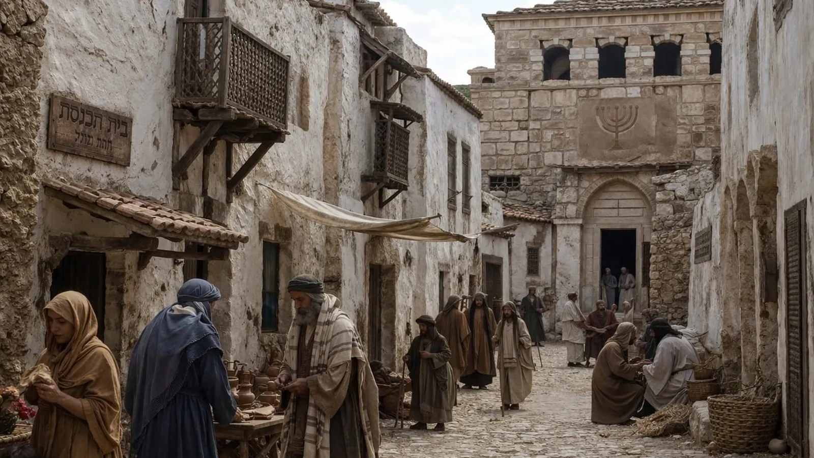 Recreación de la calle Judería de Jerez. / IA