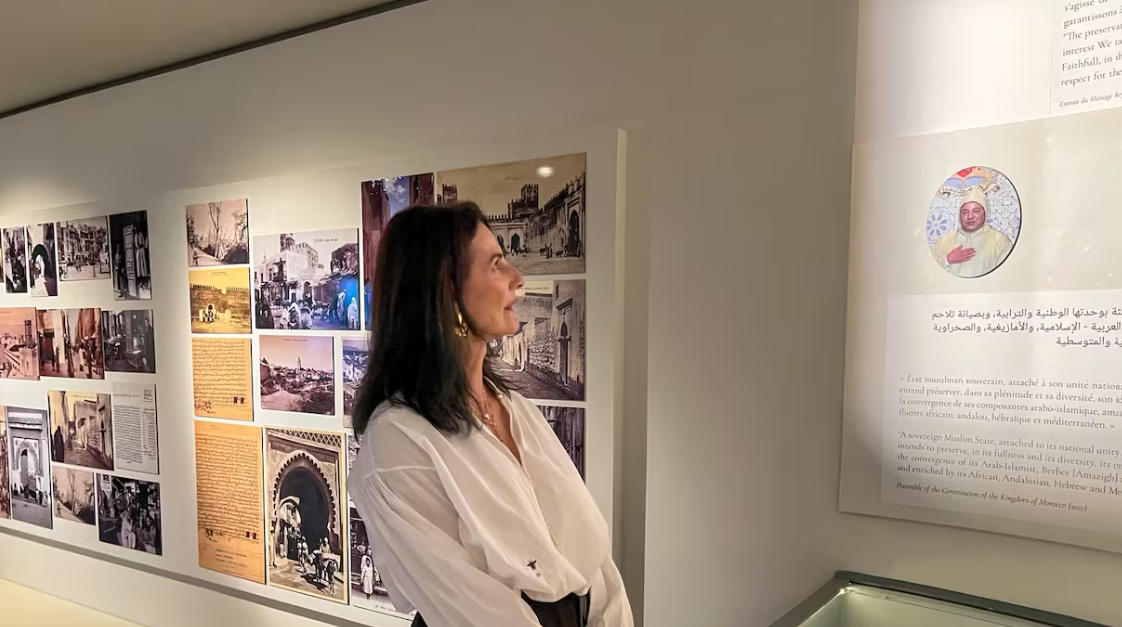 Durante la inauguración del Museo de la Cultura Judía Marroquí.(Y.Jaoual/Le360)